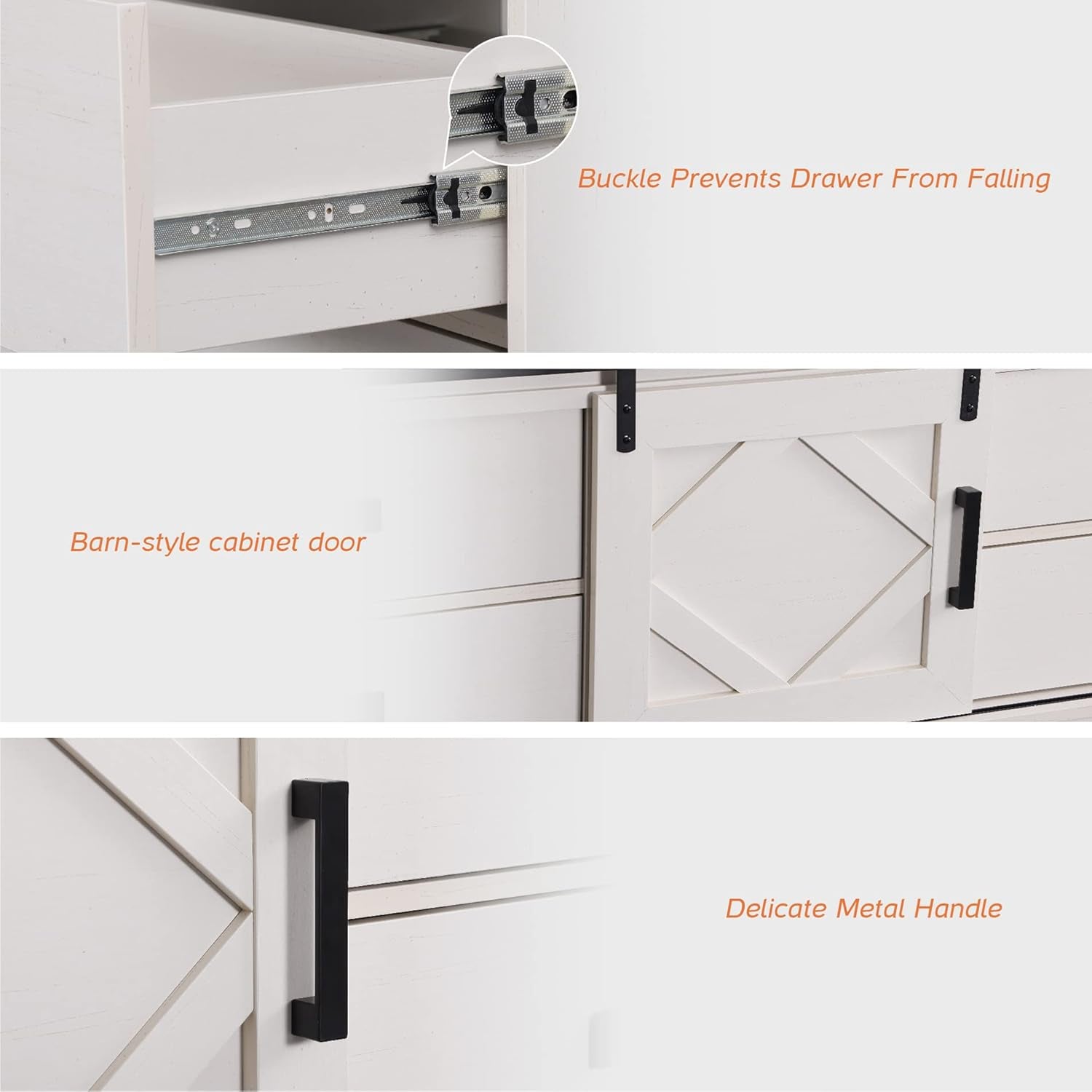 98.4" Wide TV Stand for Tvs up to 110",Faux Bark Finish Wood